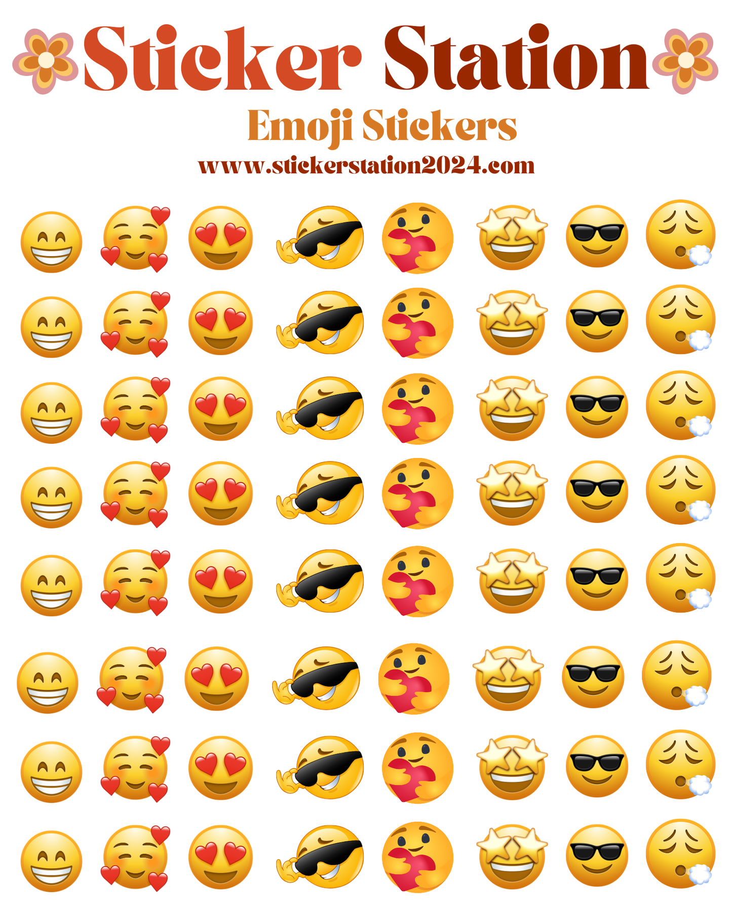 Emoji Sticker Sheet